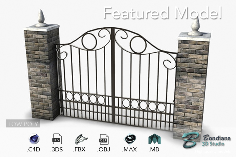 iron gate by bondiana3d 3d