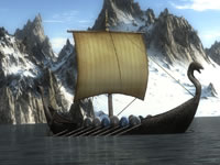 Viking ship 3d model